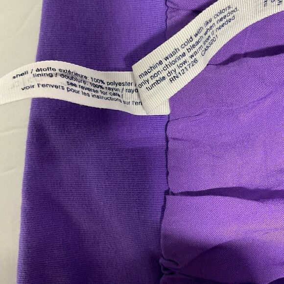 Aeropostale Mini Skirt Flare Sheer Overlay Purple Elastic Waist Junior Small - Picture 7 of 13